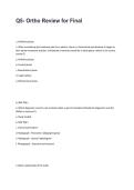 Q5 &ndash; Ortho Review for Final &vert; Practice Questions & Study Guide