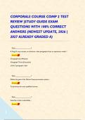 CORPORALS COURSE COMP 2 TEST REVIEW &vert;STUDY GUIDE EXAM QUESTIONS WITH 100&percnt; CORRECT ANSWERS &lpar;NEWEST UPDATE&comma; 2026 &vert; 2027 ALREADY GRADED A&rpar;     