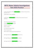 MPTC Motor Vehicle Investigations Test 2026 Practice