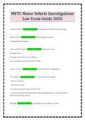 MPTC Motor Vehicle Investigations Law Exam Guide 2026