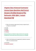 Virginia Class B General Contractor License &ndash; Practice Exam &ndash; Virginia &lpar;2026&rpar; Questions&comma; Correct Answers&comma; and Verified Rationales