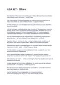 ABA 527 - Ethics Questions and Answers Updated 2026