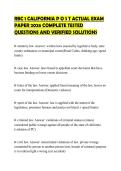RBC 1 CALIFORNIA P O S T ACTUAL EXAM PAPER 2026 COMPLETE TESTED QUESTIONS AND VERIFIED SOLUTIONS