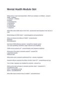 Mental Health Module 3&4&period; Questions and Answers 