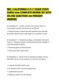 RBC 1 CALIFORNIA P O S T EXAM STUDY GUIDE 2026 COMPLETE REVIEW SET WITH SOLVED QUESTIONS 100 PERCENT VERIFIED