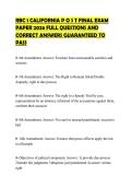 RBC 1 CALIFORNIA P O S T FINAL EXAM PAPER 2026 FULL QUESTIONS AND CORRECT ANSWERS GUARANTEED TO PASS