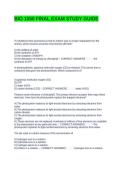 BIO 1050 FINAL EXAM STUDY GUIDE QUESTIONS WITH VERIFIED ANSWERS 