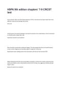 HSPA 9th Edition Chapters 7&ndash;9 &ndash; CRCST Test &vert; Practice Questions & Study Guide