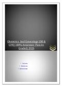 Obstetrics  And Gynecology &lpar;OB & GYN&rpar; 100&percnt; Assurance  Pass A&plus; Graded&rpar; 2026
