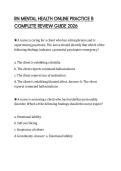RN MENTAL HEALTH ONLINE PRACTICE B COMPLETE REVIEW GUIDE 2026