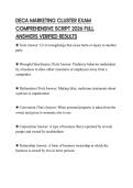 DECA MARKETING CLUSTER EXAM COMPREHENSIVE SCRIPT 2026 FULL ANSWERS VERIFIED RESULTS