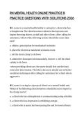 RN MENTAL HEALTH ONLINE PRACTICE B PRACTICE QUESTIONS WITH SOLUTIONS 2026