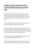 RN MENTAL HEALTH ONLINE PRACTICE B STUDY GUIDE WITH DETAILED SOLUTIONS 2026