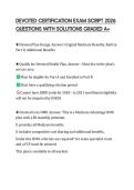 DEVOTED CERTIFICATION EXAM SCRIPT 2026 QUESTIONS WITH SOLUTIONS GRADED A&plus;