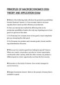 PRINCIPLES OF MACROECONOMICS 2026 THEORY AND APPLICATION EXAM