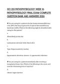 SCI 225 PATHOPHYSIOLOGY WEEK 16 PATHOPHYSIOLOGY FINAL EXAM COMPLETE QUESTION BANK AND ANSWERS 2026