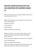 DEVOTED CERTIFICATION PRACTICE TEST 2026 QUESTIONS WITH ANSWERS GRADED A&plus;