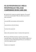 SCI 225 PATHOPHYSIOLOGY WEEK 16 PATHOPHYSIOLOGY FINAL EXAM COMPREHENSIVE REVIEW GUIDE 2026
