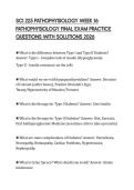 SCI 225 PATHOPHYSIOLOGY WEEK 16 PATHOPHYSIOLOGY FINAL EXAM PRACTICE QUESTIONS WITH SOLUTIONS 2026