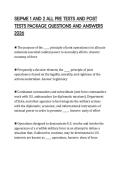SEJPME 1 AND 2 ALL PRE TESTS AND POST TESTS PACKAGE QUESTIONS AND ANSWERS 2026