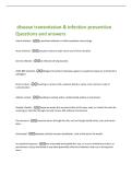 disease transmission & infection prevention  Questions and answers 