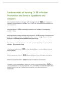 Fundamentals of Nursing Ch 28 Infection  Prevention and Control Questions and  answers 