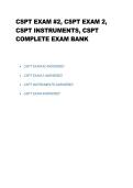 CSPT Exam 2 & Instruments &ndash; Complete Exam Bank &vert; Practice Questions & Study Guide