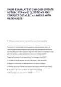 SAEM Exam &ndash; Latest 2025&ndash;2026 Update &vert; 400 Actual Questions with Detailed Correct Answers