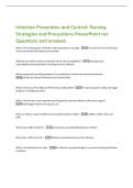 Infection Prevention and Control&colon; Nursing  Strategies and Precautions PowerPoint rev  Questions and answers 
