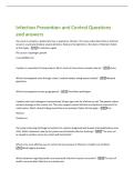 Infection Prevention and Control Questions  and answers 