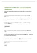 Infection Prevention and Control Questions  and answers 