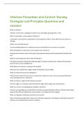 Infection Prevention and Control&colon; Nursing  Strategies and Principles Questions and  answers 