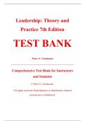 Complete Test Bank - Leadership&colon; Theory and Practice&comma; 7th Edition &ndash; Peter G&period; Northouse &ndash; ISBN 9781483317533 &lpar;All Chapters Covered 1&ndash;16&rpar;