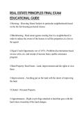 REAL ESTATE PRINCIPLES FINAL EXAM EDUCATIONAL GUIDE
