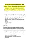 NURS 6512 Advanced Health Assessment &vert; Walden University &vert; Midterm Exam 2026&sol;2027 Complete Midterm Examination &vert; Actual Questions & Verified Answers &vert; Comprehensive Health Assessment &vert; Pass Guarantee