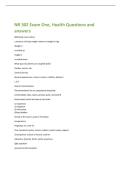 NR 302 Exam One&comma; Health Questions and  answers 