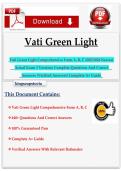 Vati Green Light Comprehensive Form A&comma; B&comma; C 2025&sol;2026 Newest  Actual Exam 3 Versions Complete Questions And Correct  Answers &lpar;Verified Answers&rpar; Complete A&plus; Guide