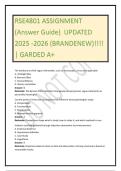 RSE4801 ASSIGNMENT  &lpar;Answer Guide&rpar;  UPDATED 2025 -2026 &lpar;BRANDENEW&rpar;&excl;&excl;&excl;&excl; &vert; GARDED A&plus;