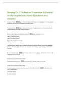 Nursing Ch&period; 17 Infection Prevention & Control  in the Hospital and Home Questions and  answers 