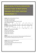 AQA A-LEVEL PHYSICAL EDUCATION Question Paper & Mark Scheme &lpar;Merged&rpar; 2025-2026 &lbrack;VERIFIED&rsqb; &lbrace;BRANDNEW&rcub; &excl;&excl;&excl;&excl;