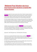 Wallstreet Prep Valuation Wall Street Prep Premium Exam Questions Complete With Correct Answers