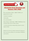Blockchain Exam Questions and Answers 100&percnt; PASS