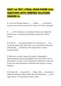 RADT 146 TEST 2 FINAL EXAM PAPER 2026 QUESTIONS WITH VERIFIED SOLUTIONS GRADED A&plus;