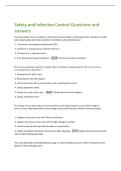 Safety and Infection Control Questions and  answers 
