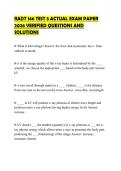 RADT 146 TEST 3 ACTUAL EXAM PAPER 2026 VERIFIED QUESTIONS AND SOLUTIONS