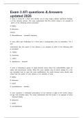 Exam 3 ATI questions & Answers updated 2026