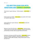 FES WRITTEN EXAM 2026 WITH  QUESTIONS AND CORRECT ANSWERS 