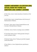 VARNEYS MIDWIFERY 6TH EDITION KING ACTUAL EXAM TEST PAPER 2026 QUESTIONS AND CORRECT ANSWERS