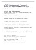 ATI RN Fundamentals Proctored Exam Questions and Answers 2026