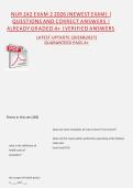NUR 242 Exam 2 2026&colon; Latest Questions & Correct Answers &vert; Health Policy & Nursing Law